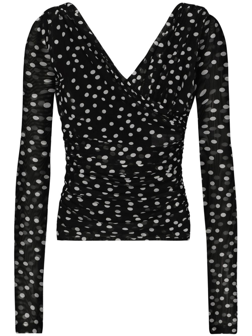 Dolce & Gabbana polka-dot tulle top