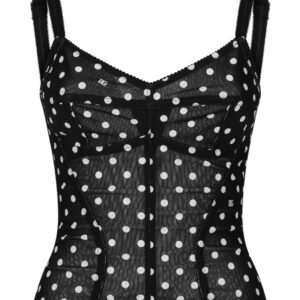 Dolce & Gabbana polka-dot corset top