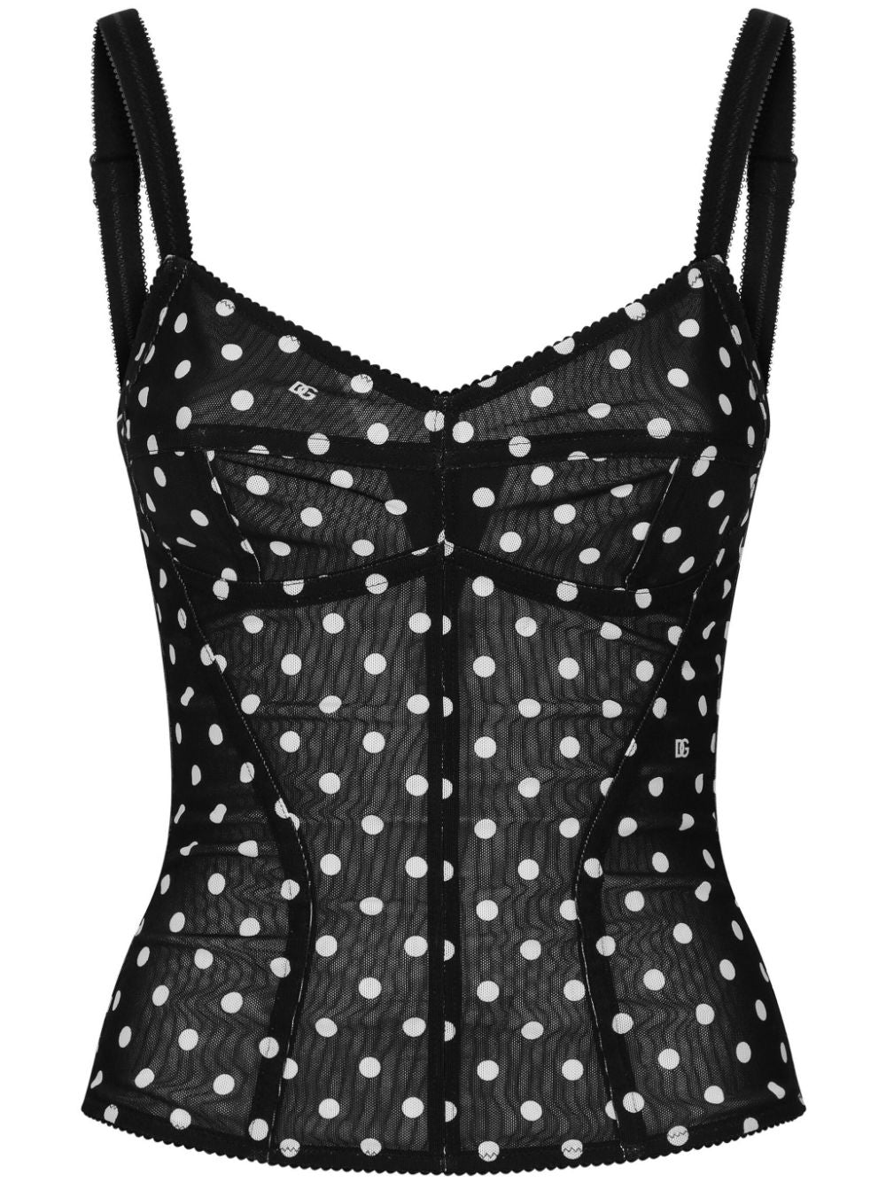 Dolce & Gabbana polka-dot corset top
