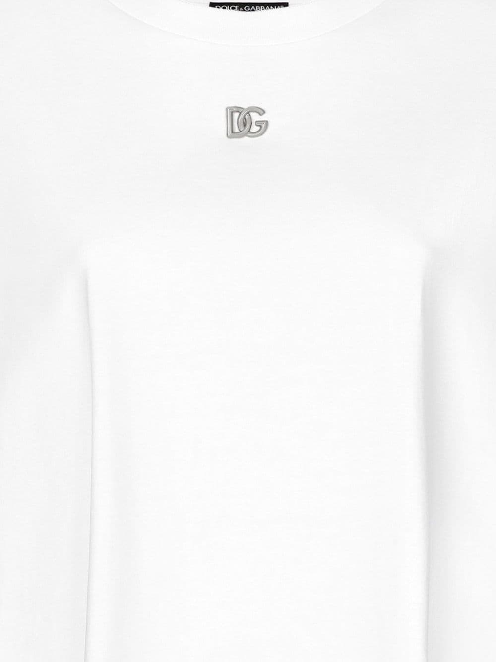 Dolce & Gabbana Majolica-trim cotton T-shirt - Image 2