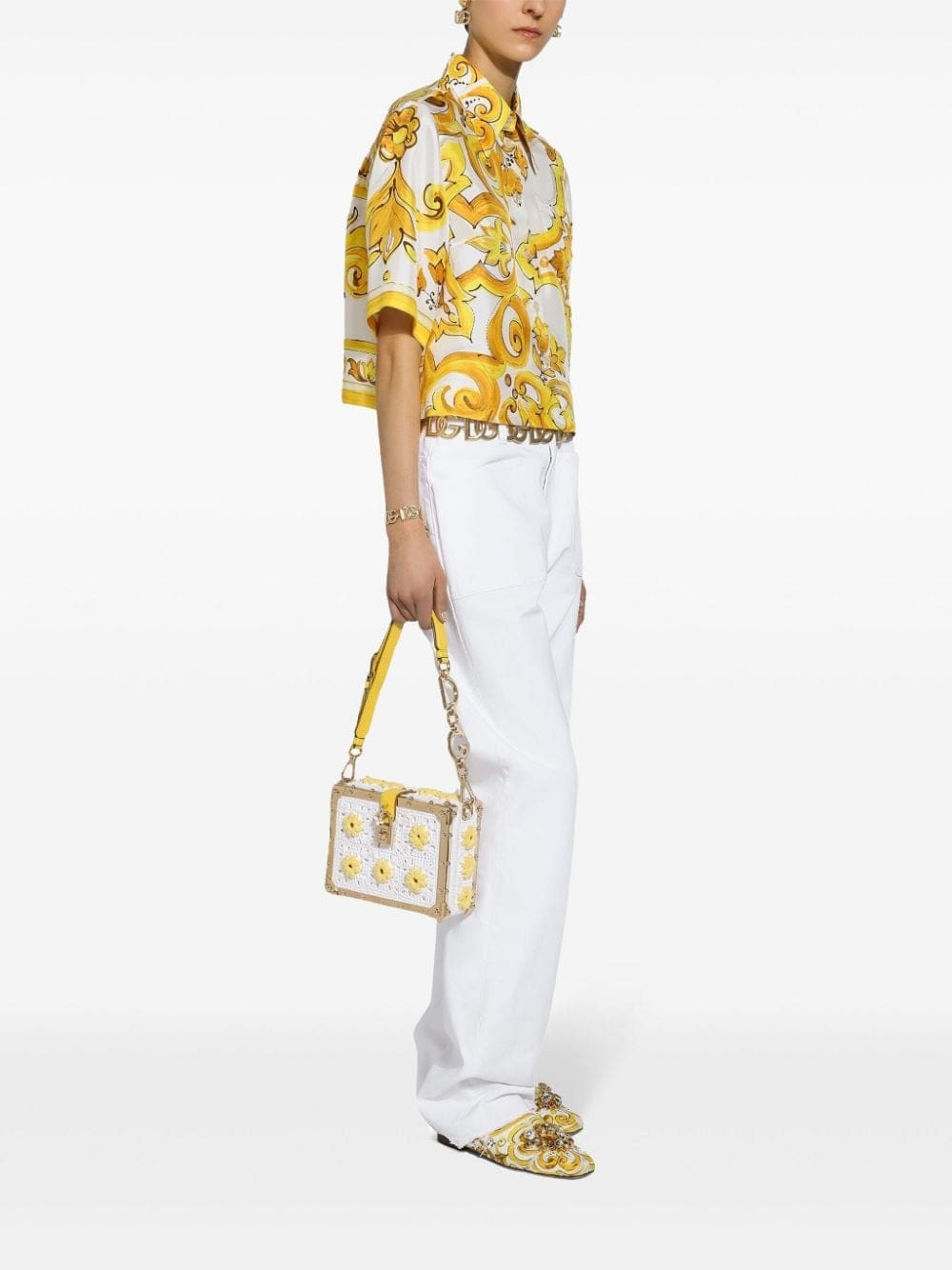 Dolce & Gabbana Majolica-print silk shirt - Image 3