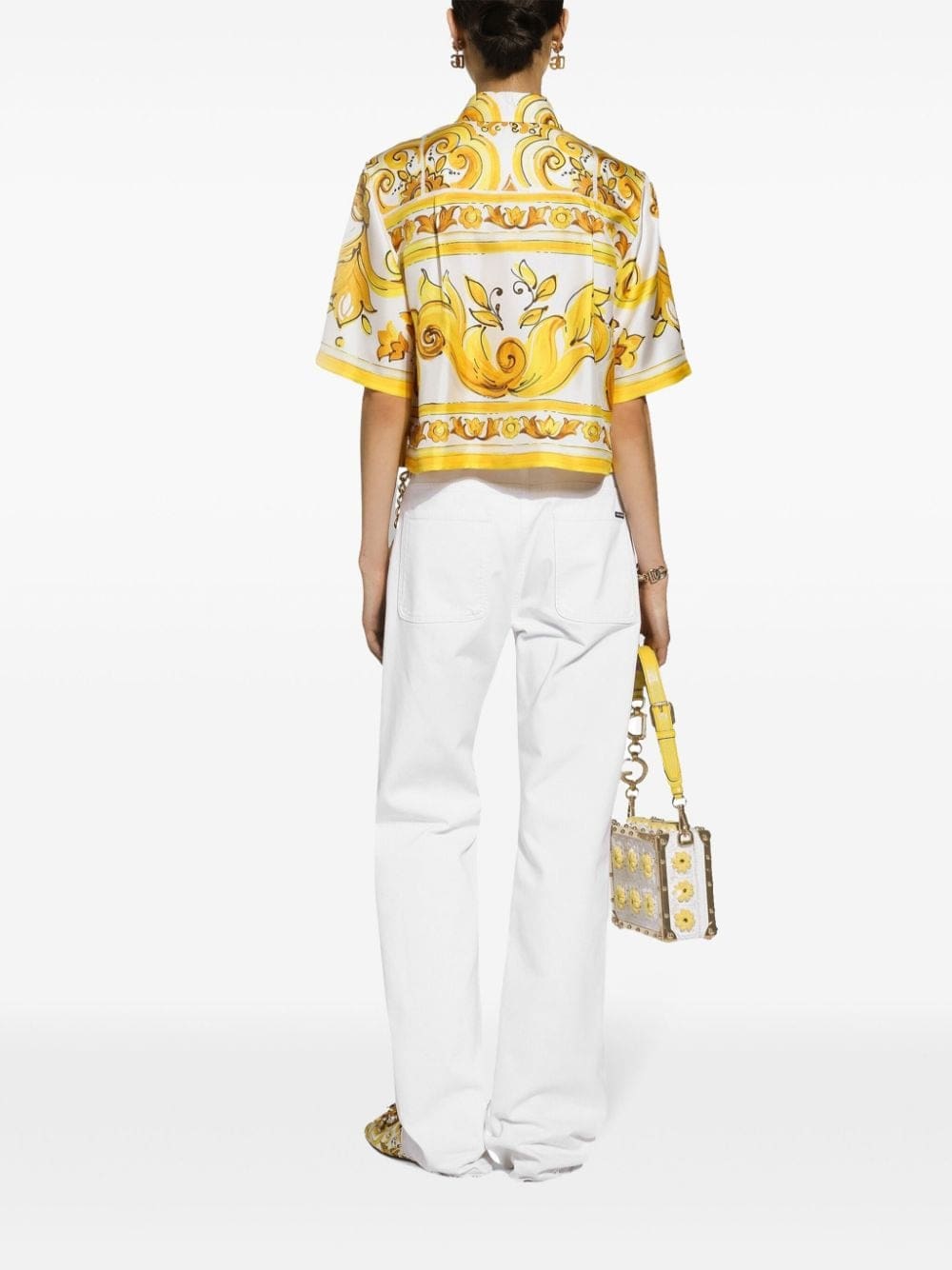 Dolce & Gabbana Majolica-print silk shirt - Image 4