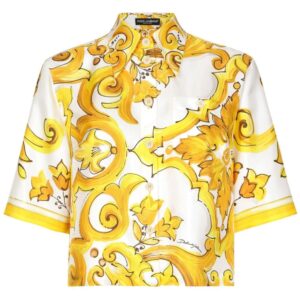 Dolce & Gabbana Majolica-print silk shirt