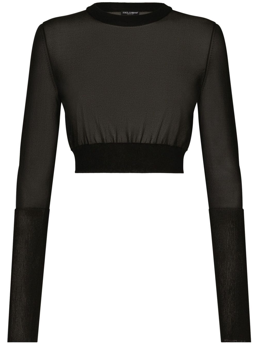 Dolce & Gabbana semi-sheer cropped top