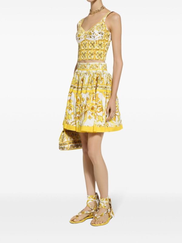 Dolce & Gabbana  Majolica-print pleated skirt - Image 4
