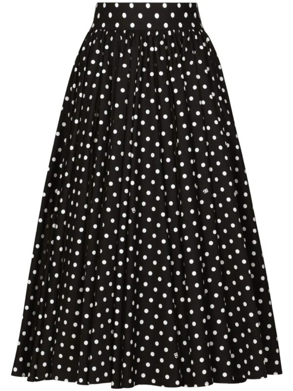 Dolce & Gabbana  polka-dot cotton midi skirt
