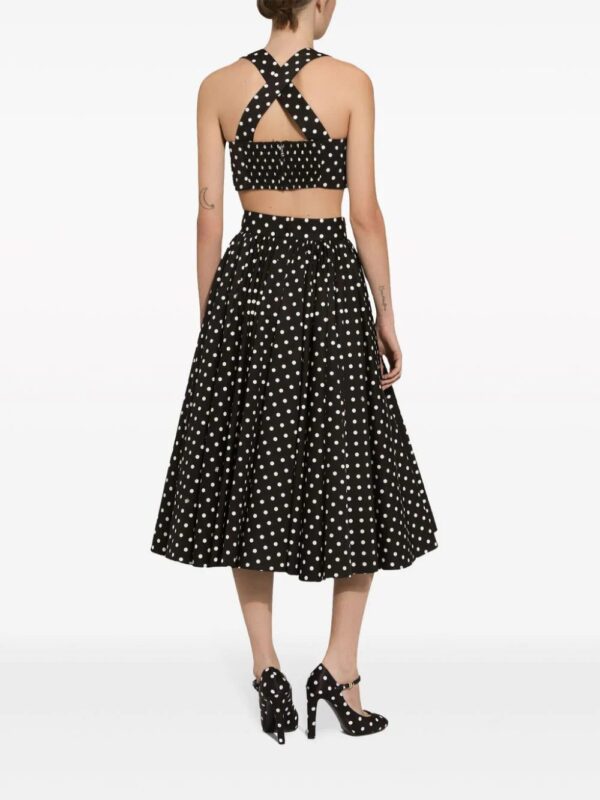 Dolce & Gabbana  polka-dot cotton midi skirt - Image 3