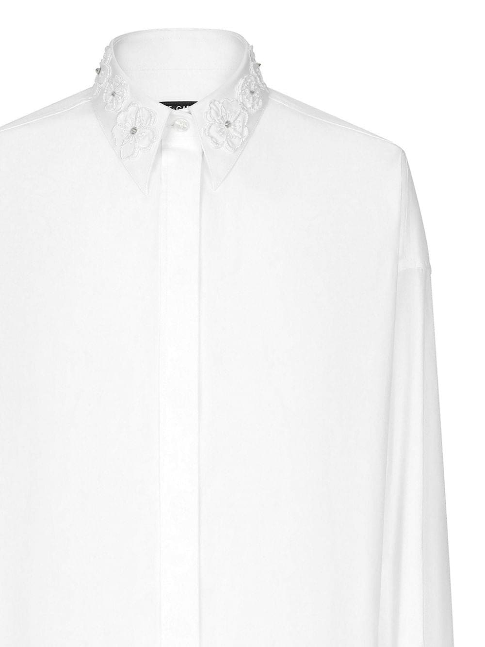 Dolce & Gabbana floral-embroidery point-collar shirt - Image 2