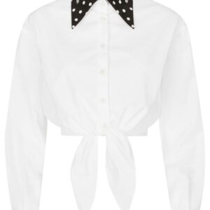 Dolce & Gabbana polka-dot print cropped shirt