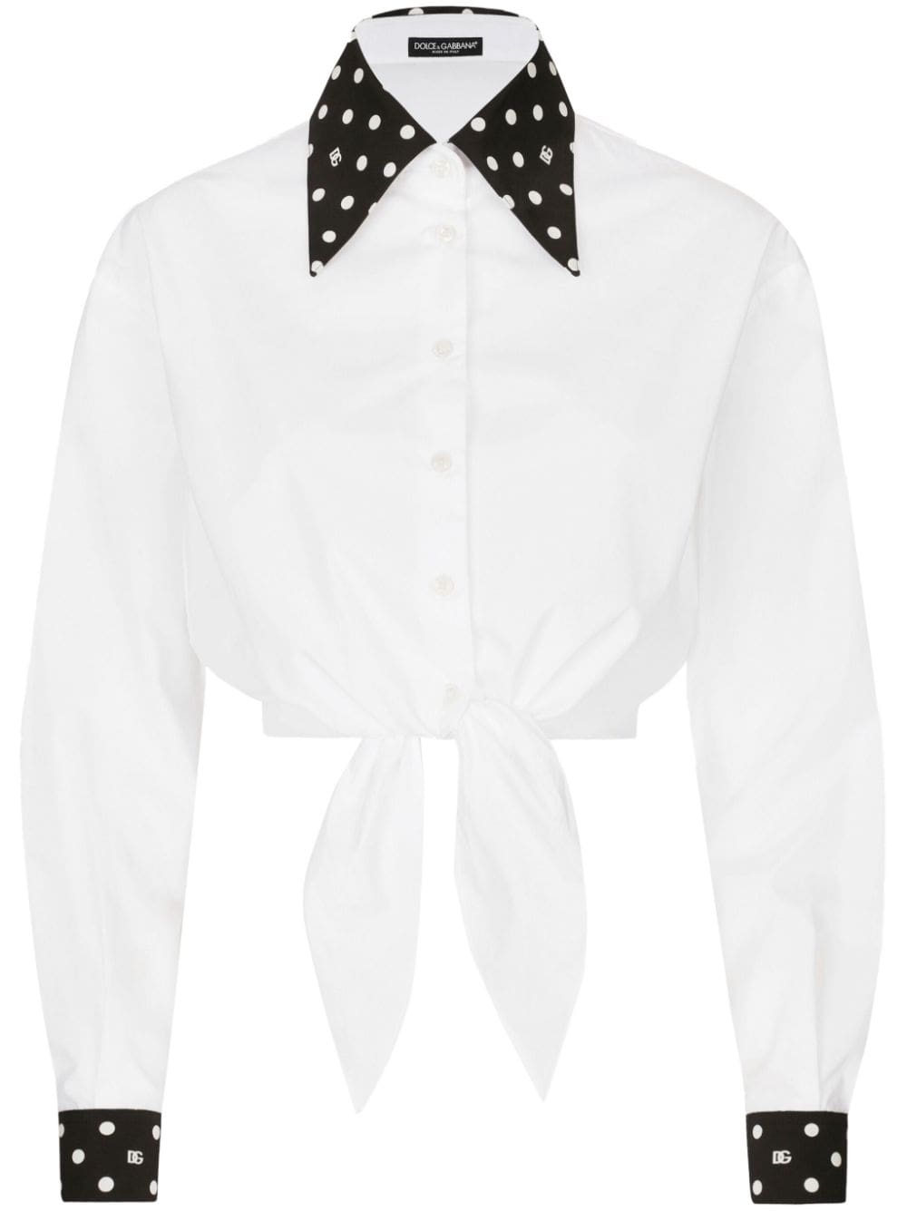 Dolce & Gabbana polka-dot print cropped shirt