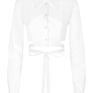 Dolce & Gabbana criss-cross cropped shirt