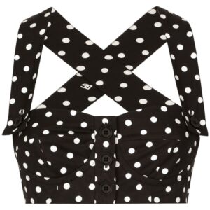 Dolce & Gabbana polka-dot corset top