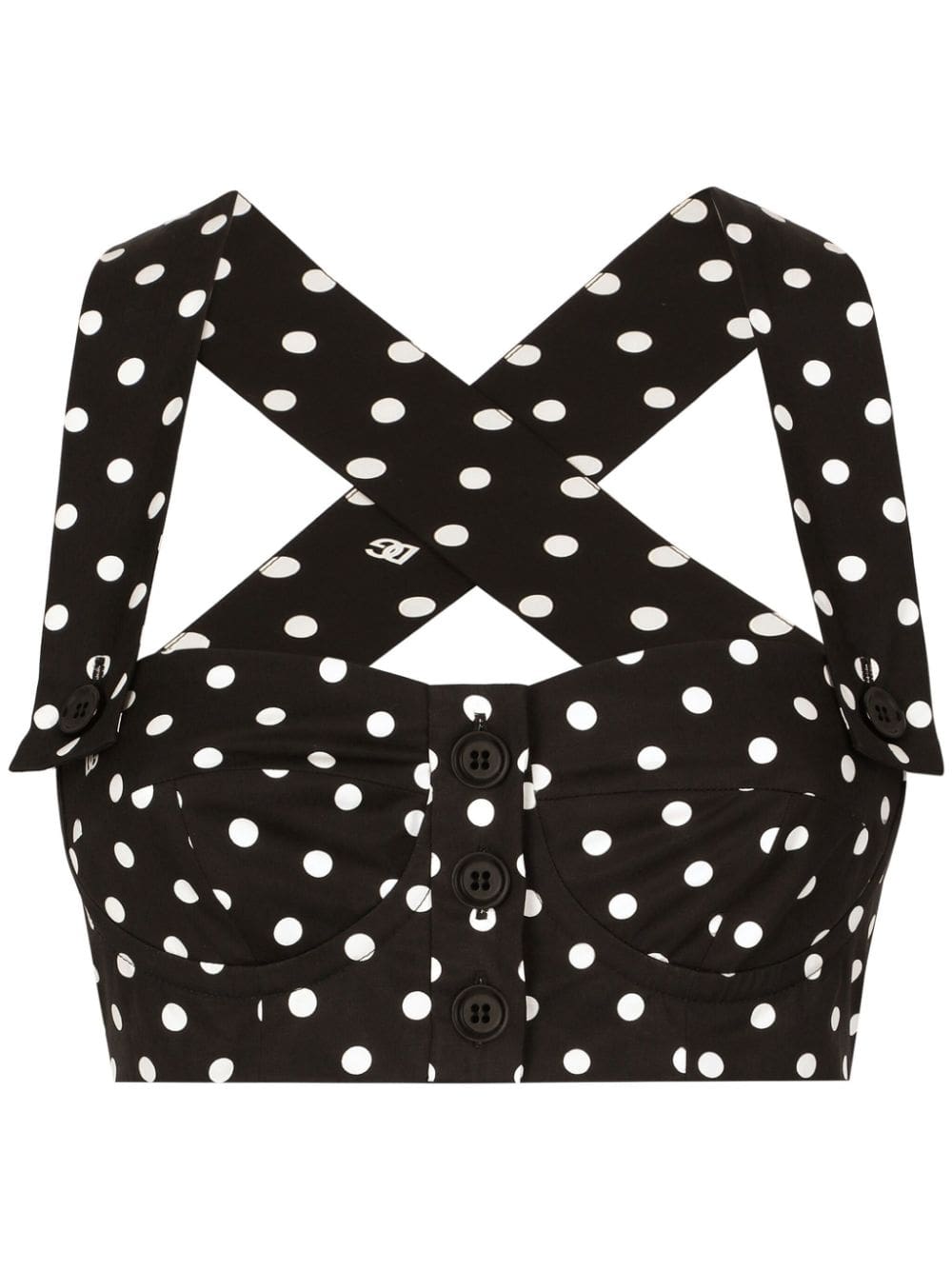 Dolce & Gabbana polka-dot corset top