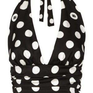 Dolce & Gabbana polka-dot cropped top