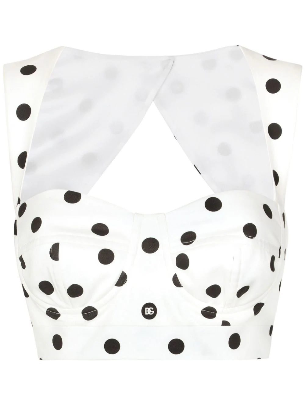 Dolce & Gabbana polka-dot corset top