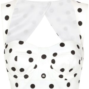 Dolce & Gabbana polka-dot corset top