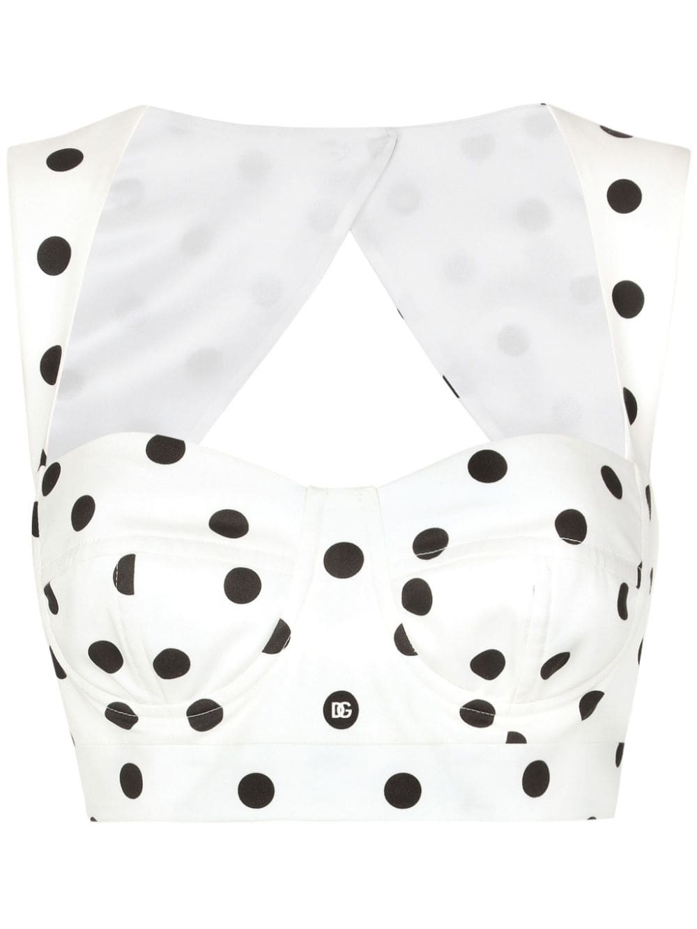Dolce & Gabbana polka-dot corset top