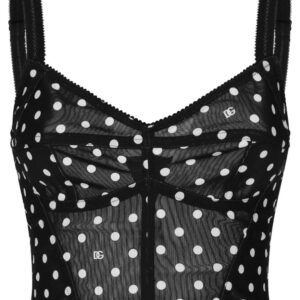 Dolce & Gabbana polka-dot corset top