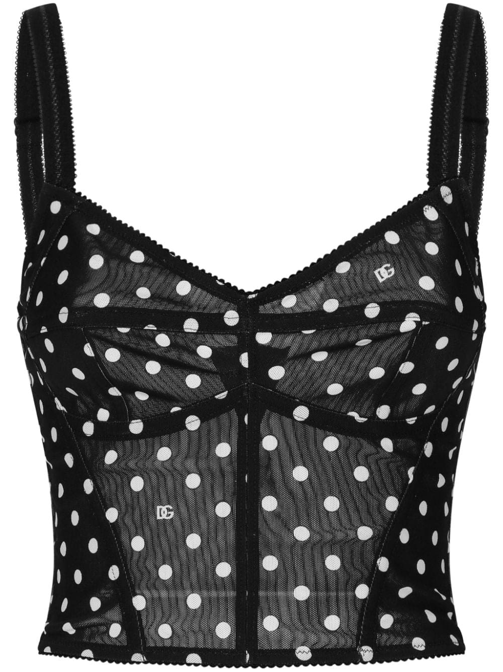 Dolce & Gabbana polka-dot corset top