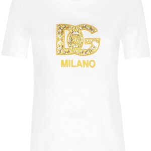 Dolce & Gabbana DG-embroidered cotton T-shirt