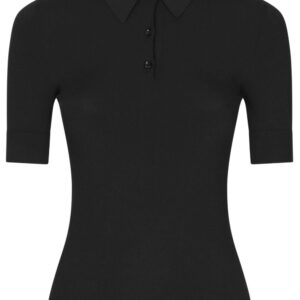 Dolce & Gabbana short-sleeve fine-knit polo shirt