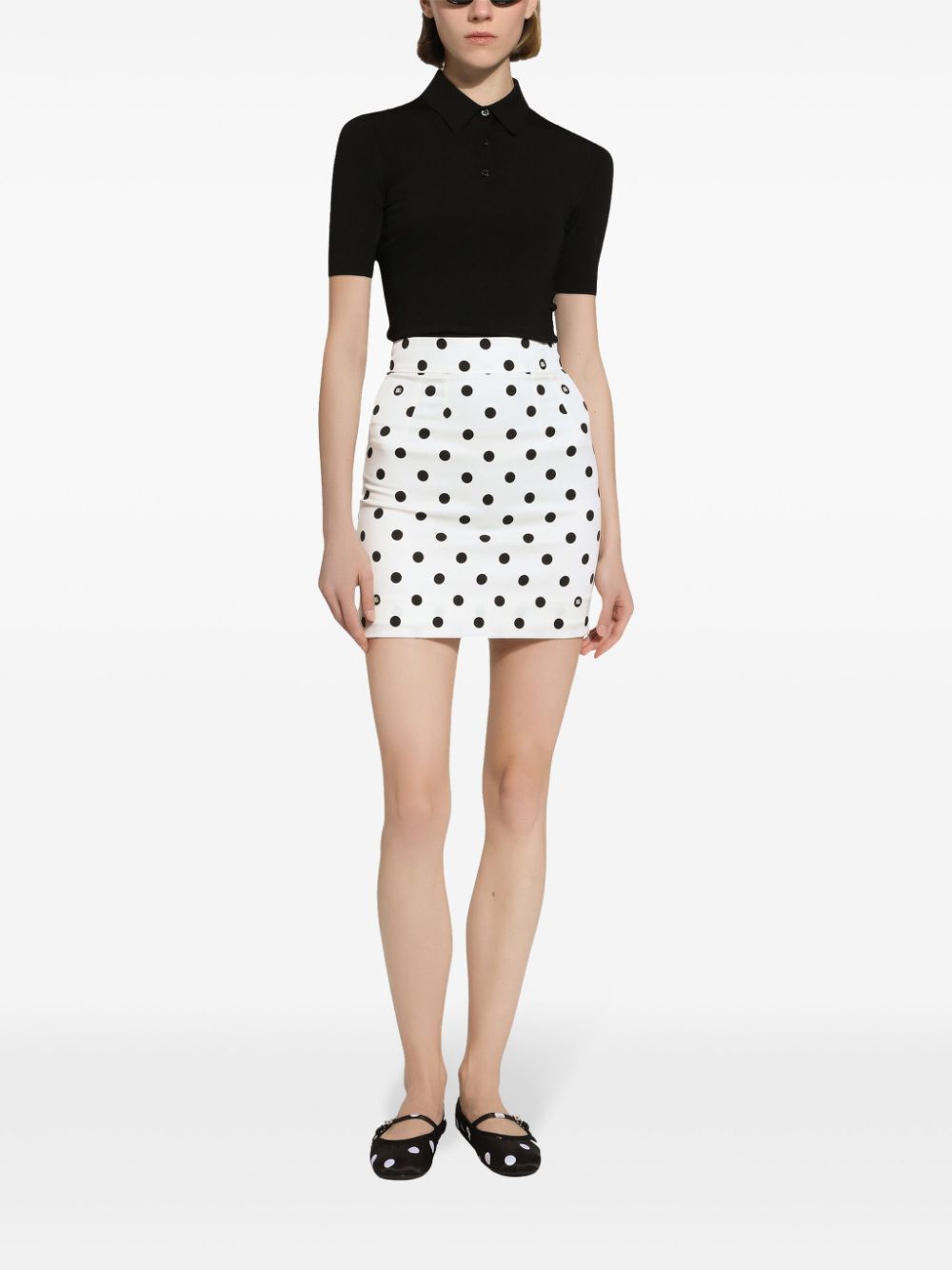 Dolce & Gabbana short-sleeve fine-knit polo shirt - Image 2