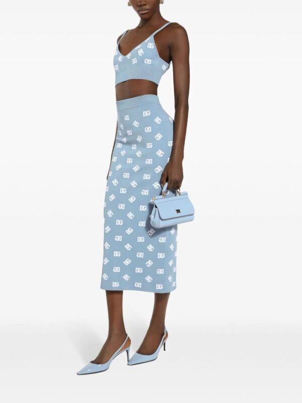 Dolce & Gabbana  logo-print straight skirt - Image 3