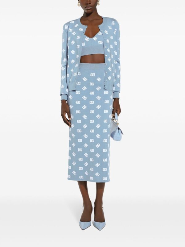 Dolce & Gabbana  logo-print straight skirt - Image 2