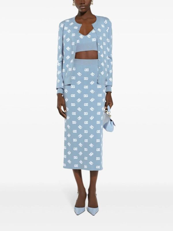 Dolce & Gabbana  logo-print straight skirt - Image 2