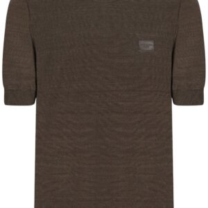 Dolce & Gabbana logo-appliqué round-neck T-shirt