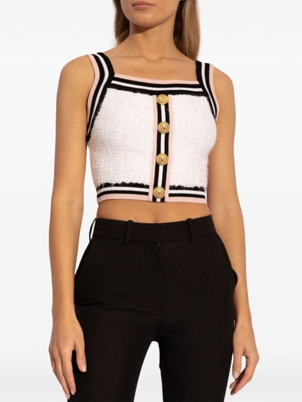 Balmain white tweed top - Image 3