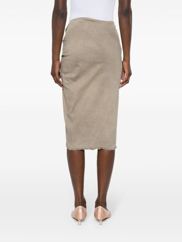 Rick Owens DRKSHDW  ruffled pleated midi skirt - Image 4