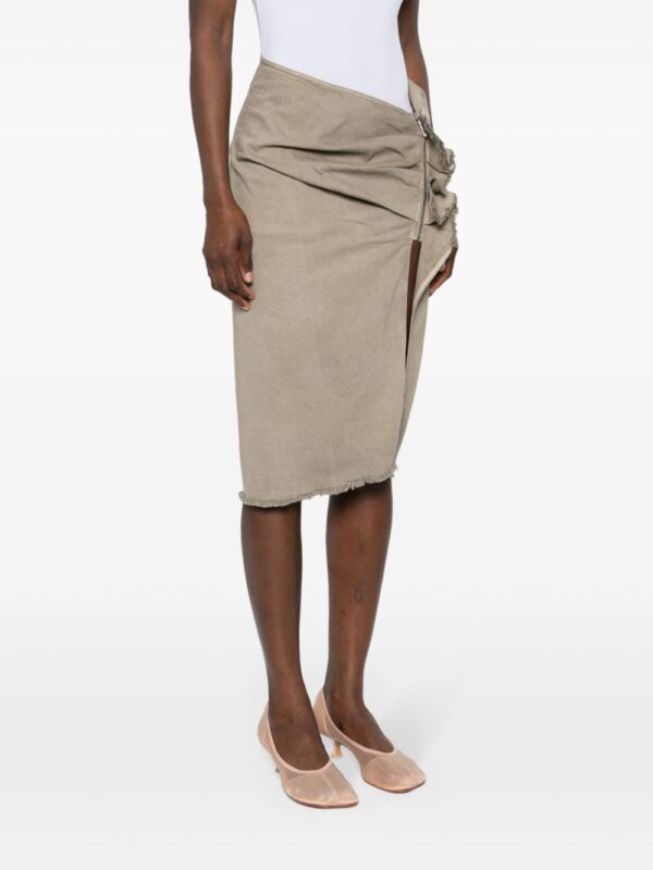 Rick Owens DRKSHDW  ruffled pleated midi skirt - Image 3