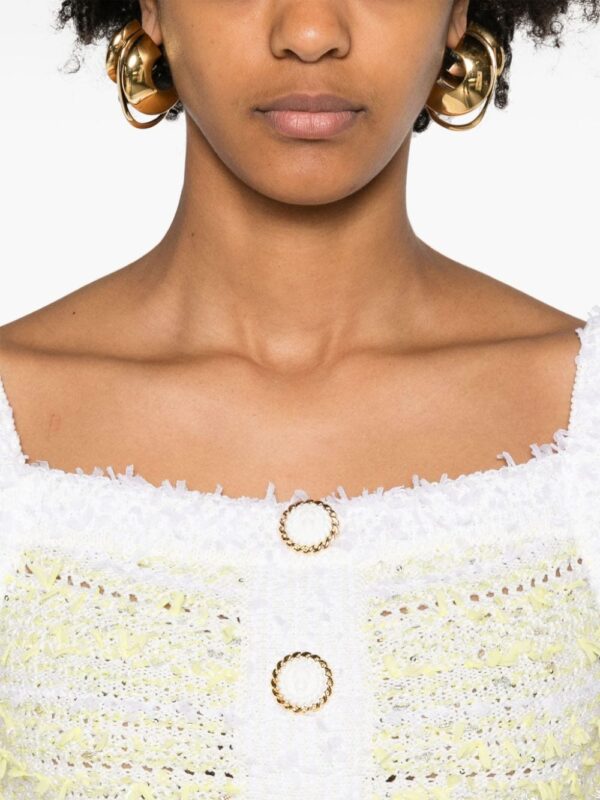 Balmain striped tweed crop top - Image 5