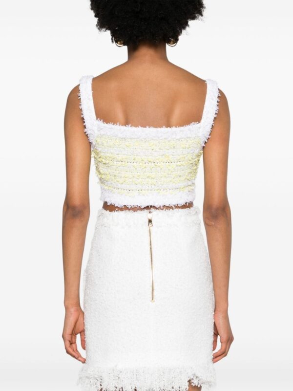 Balmain striped tweed crop top - Image 4