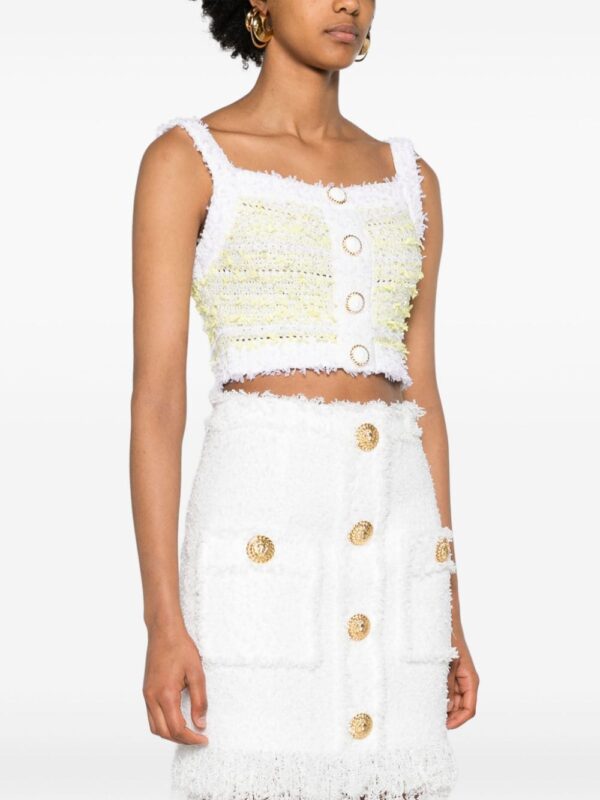 Balmain striped tweed crop top - Image 3