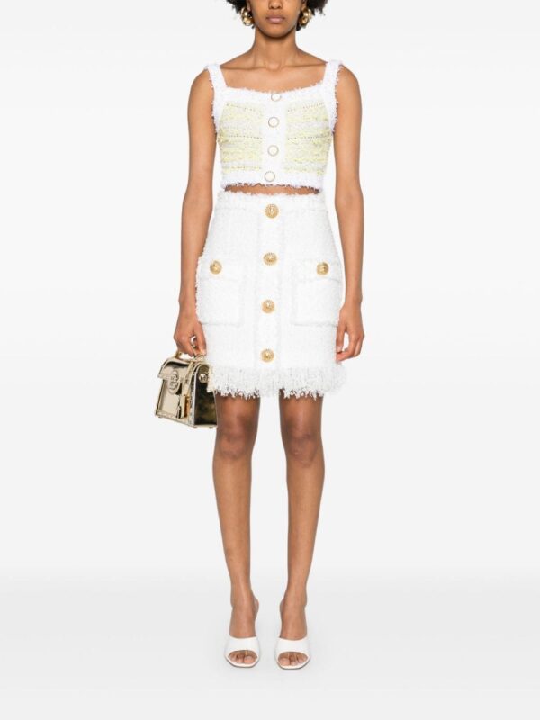 Balmain striped tweed crop top - Image 2