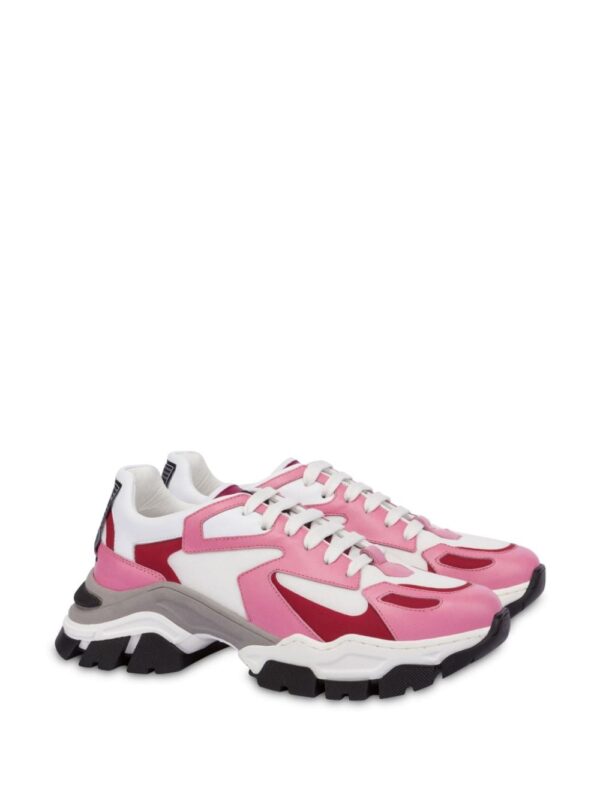 Moschino panelled lace-up sneakers - Image 2