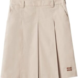 Miu Miu  pleated gabardine skirt