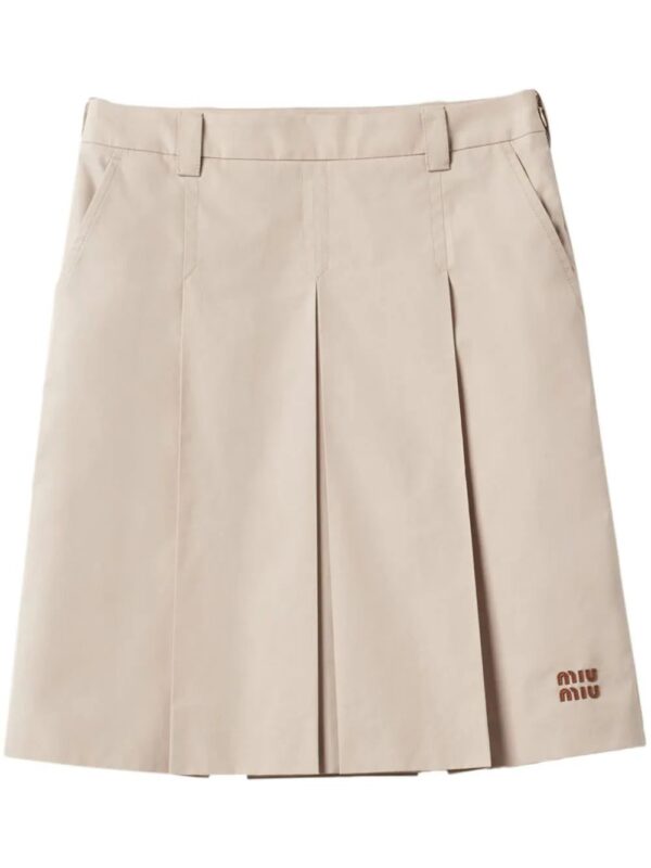 Miu Miu  pleated gabardine skirt