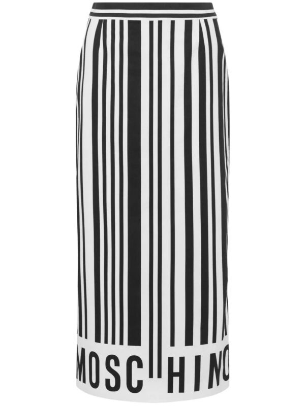 Moschino  logo-print striped skirt