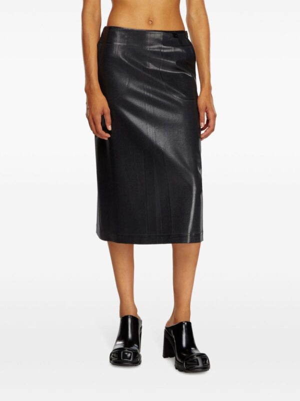 Diesel  O-Rion faux-leather midi skirt - Image 3