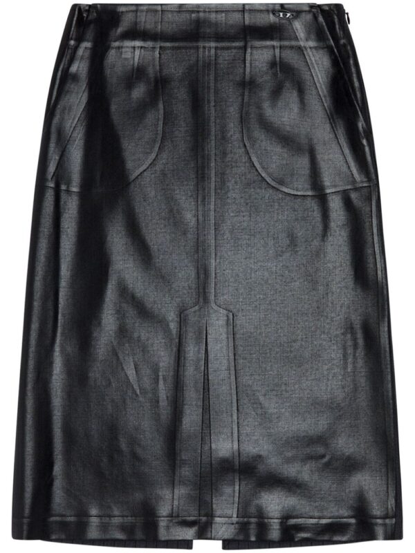 Diesel  O-Rion faux-leather midi skirt