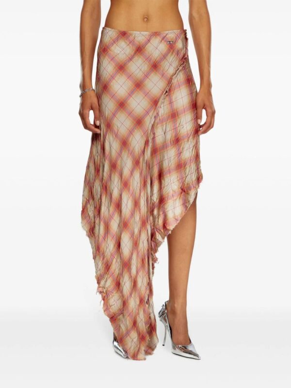 Diesel  O-Deon checked asymmetric skirt - Image 3