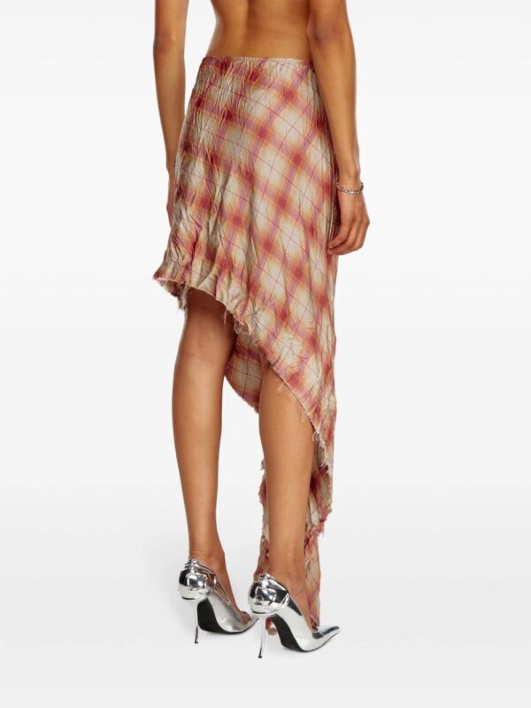 Diesel  O-Deon checked asymmetric skirt - Image 4