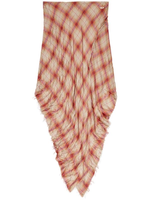 Diesel  O-Deon checked asymmetric skirt