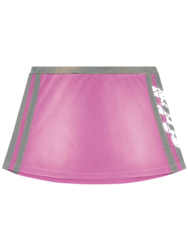 Diesel  O-Uncut-Stripe cotton miniskirt