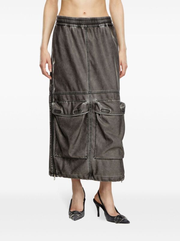 Diesel  O-Dyssey-P1 denim midi skirt - Image 3
