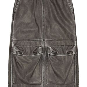 Diesel  O-Dyssey-P1 denim midi skirt