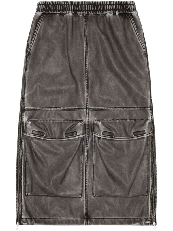 Diesel  O-Dyssey-P1 denim midi skirt